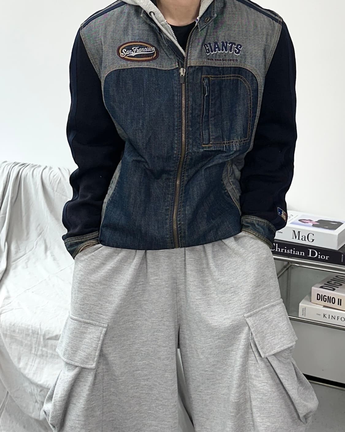 MLB 00s 센프란시스코 자이언츠 데님 청자켓 L 상품이미지1