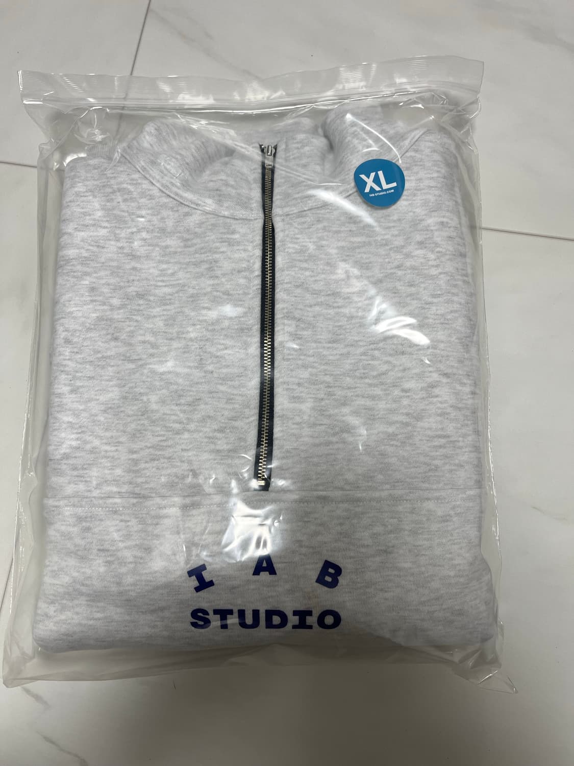 아이앱 (IAB) 스튜디오 하프집업 풀오버 라이트그레이 XL새제품 상품이미지1