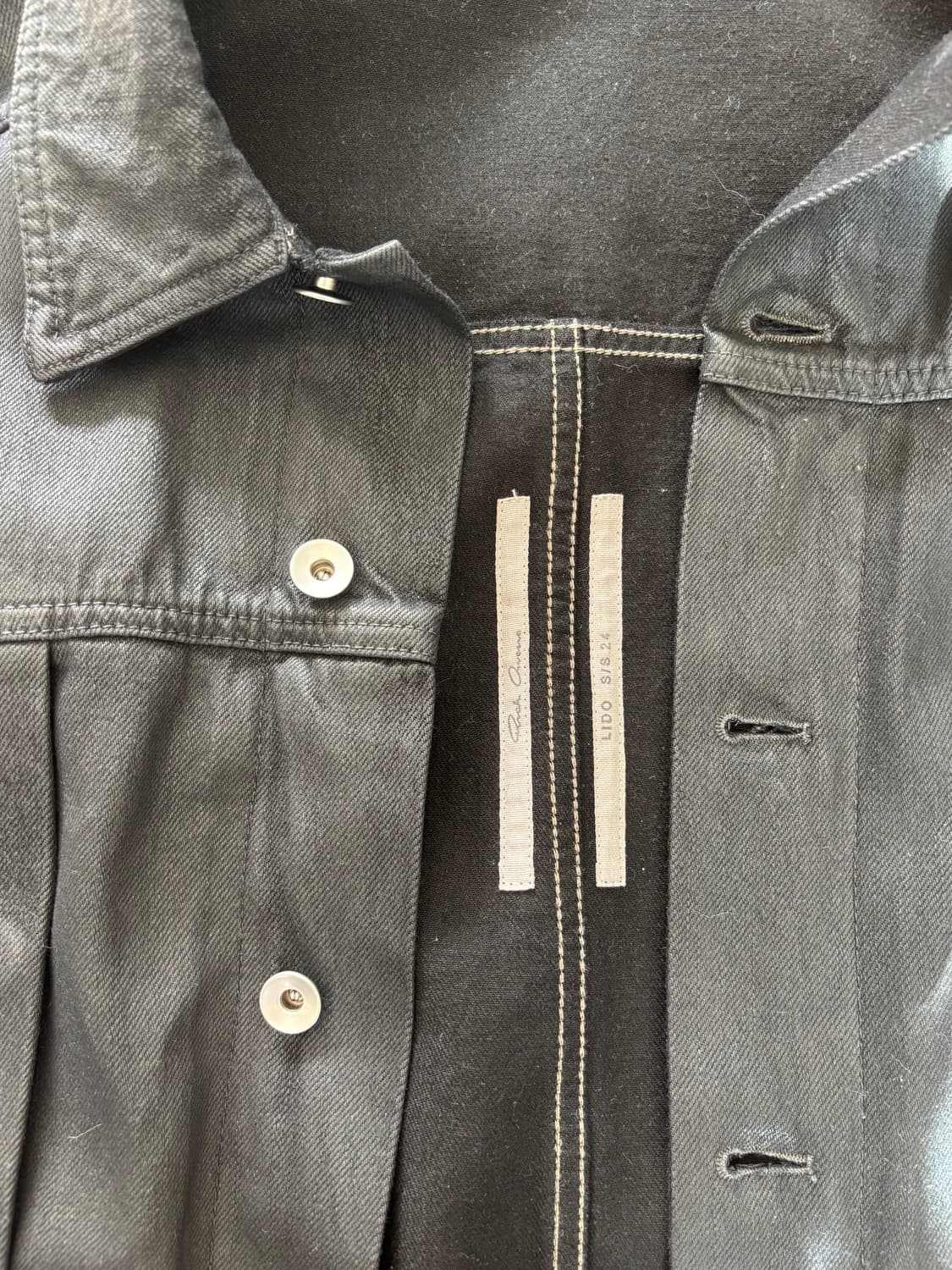 SS24 블랙 리도 워커 데님 자켓 상품이미지8