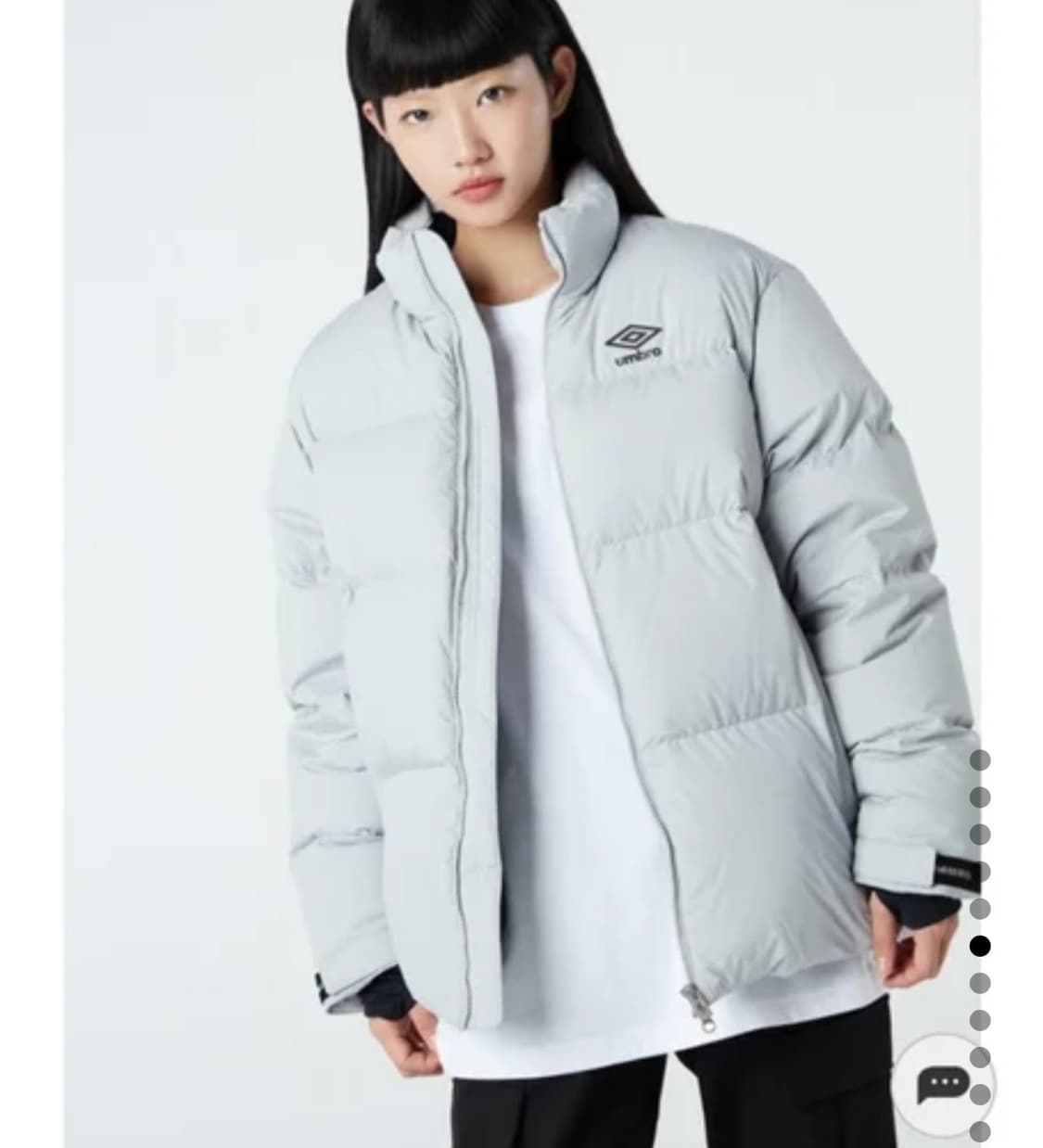 <새것> [105, XL] 엄브로 플라이트 숏패딩 그레이 상품이미지2