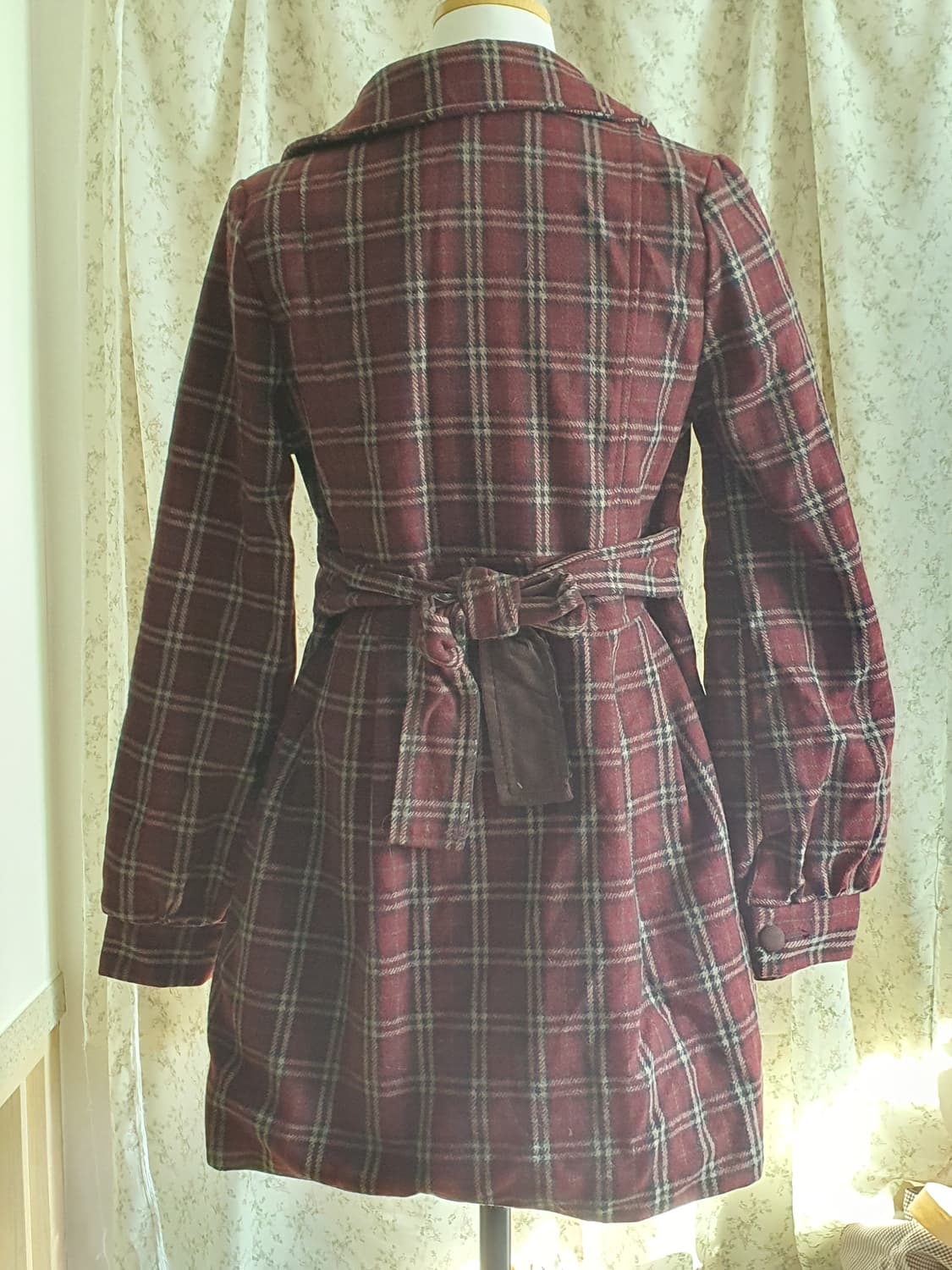 [모리걸] 모리걸코트 리즈리사st 체크 더블 버튼 모직 코트 상품이미지5