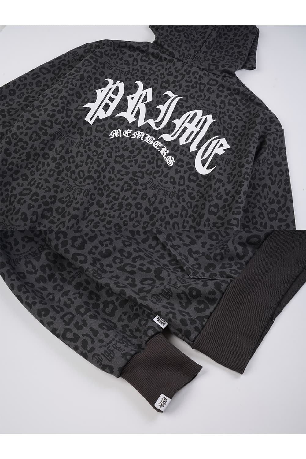프라임멤버스 레오파드 후드집업 조거팬츠 세트 블랙 상품이미지3