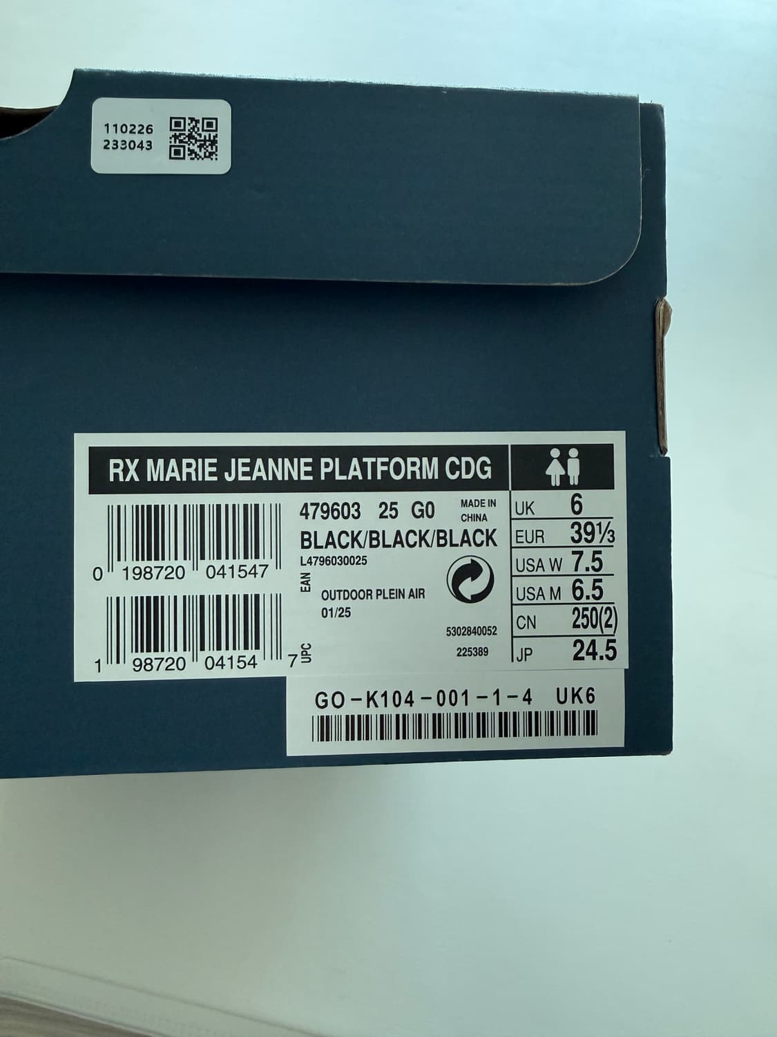 살로몬 꼼데 RX 메리제인 플랫폼 CDG 블랙 245 상품이미지10