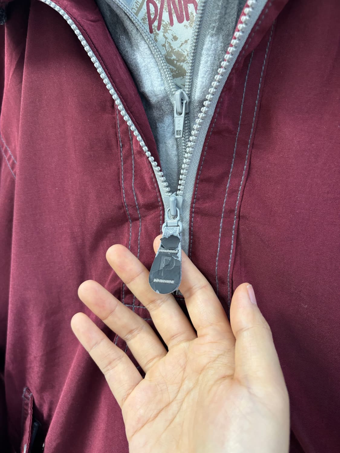 PINK TURN 플리스 이너 오버사이즈 아노락 상품이미지5