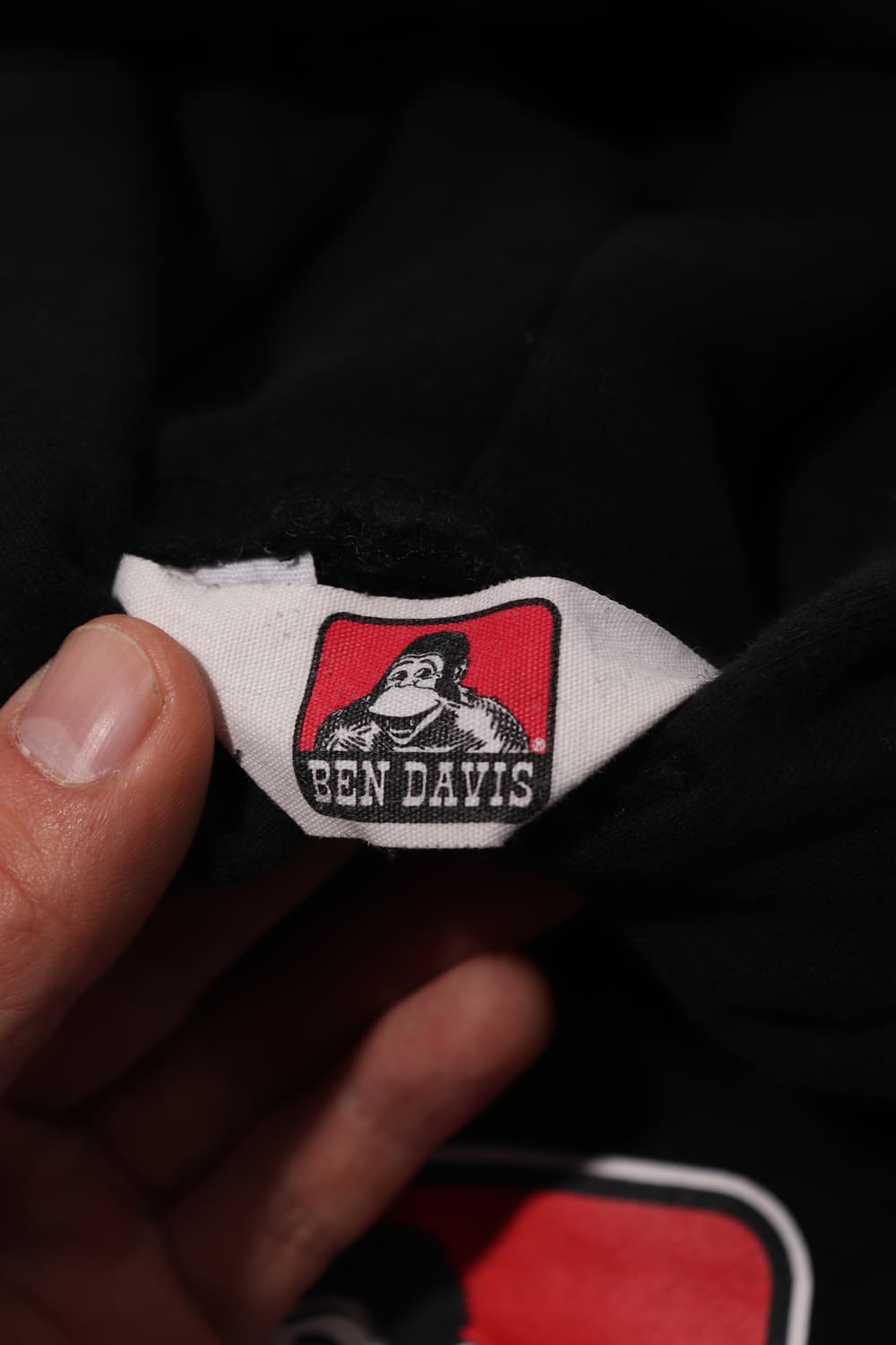 BEN DAVIS 블랙 후드 티셔츠 size L 상품이미지4