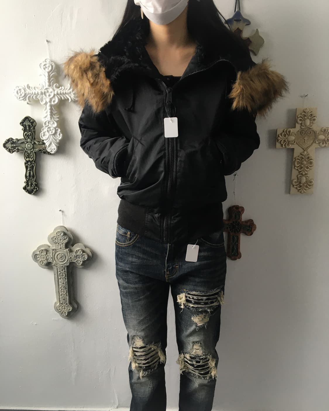 Alpha inderstries fake fur hood jacket 상품이미지8