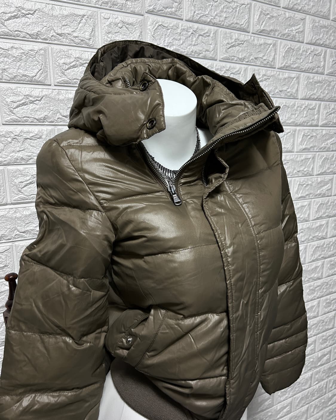 디젤 비대칭 넥 디테일 패딩  상품이미지2