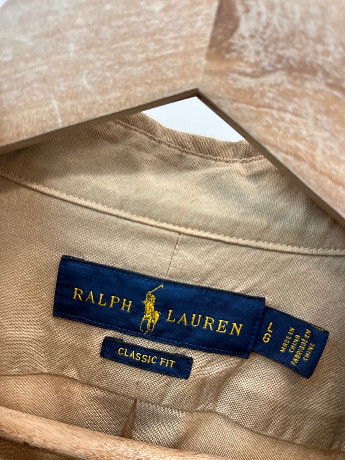 105-110) 폴로 베이지 옥스퍼드 셔츠  상품이미지3