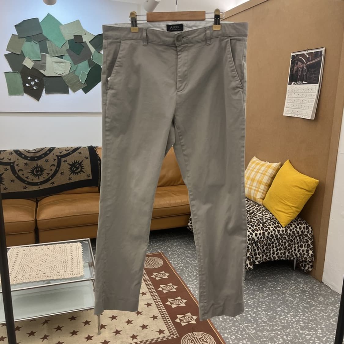 아페세 빈티지 모던 시크 캐주얼 코튼팬츠 면바지 32인치 C09800 상품이미지3
