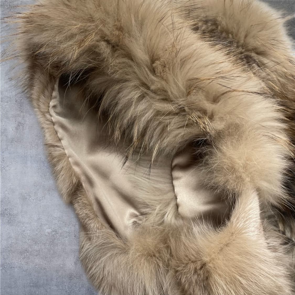 주크 Zooc 브라운 라쿤 폭스퍼 숏 베스트 조끼 M 상품이미지6