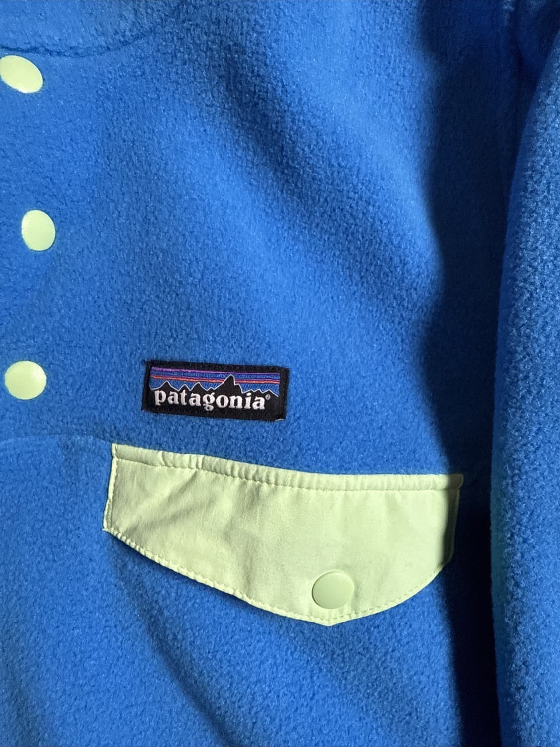 10s 파타고니아 신칠라 스냅-T 블루/라임 상품이미지2