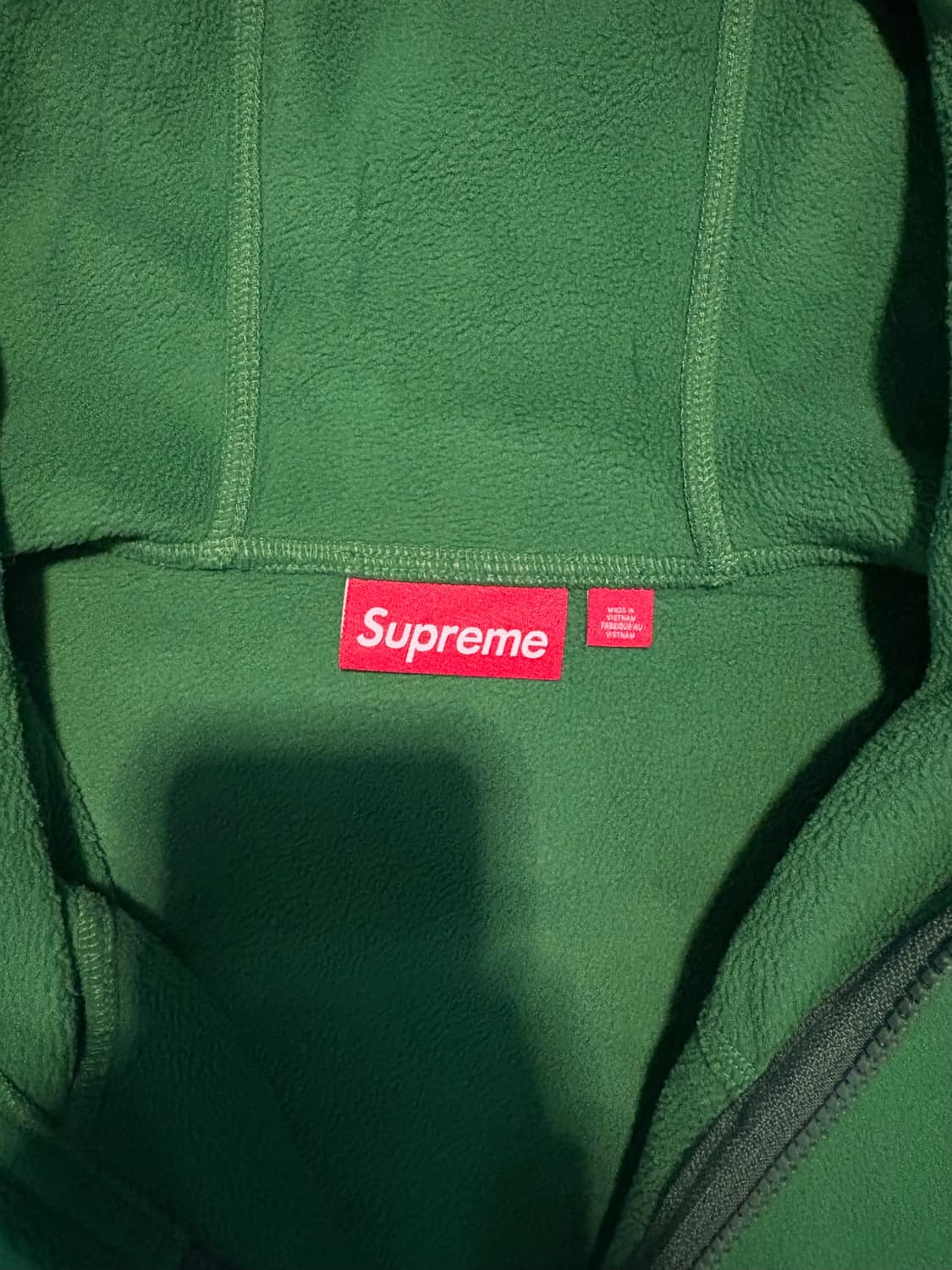 슈프림 폴라텍 페이스마스크 하프집 후드 그린 L 상품이미지4