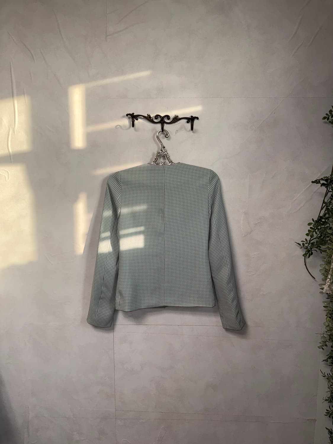 Mint purple houndtooth summer tweed jk 상품이미지4