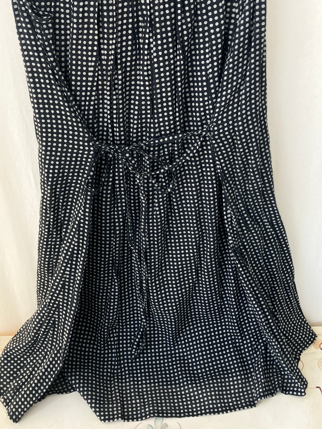 black dot shirring ribbon dress 상품이미지7
