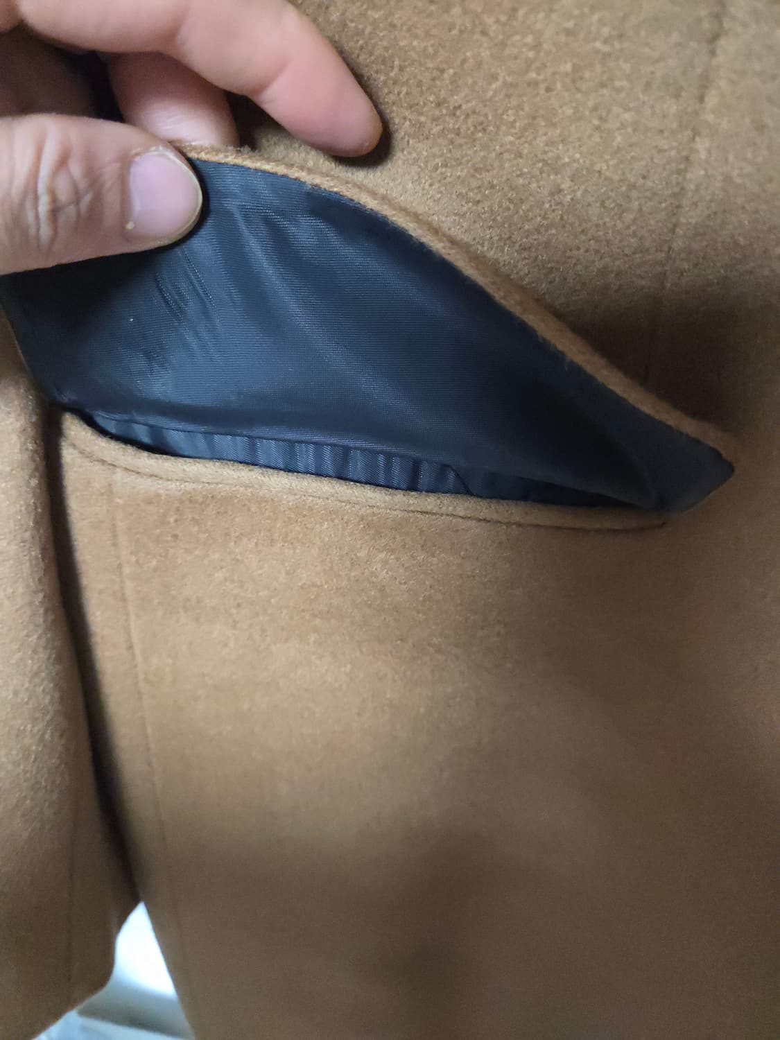 [새상품] 타임옴므 캐시미어100 싱글코트 카멜 105 상품이미지6