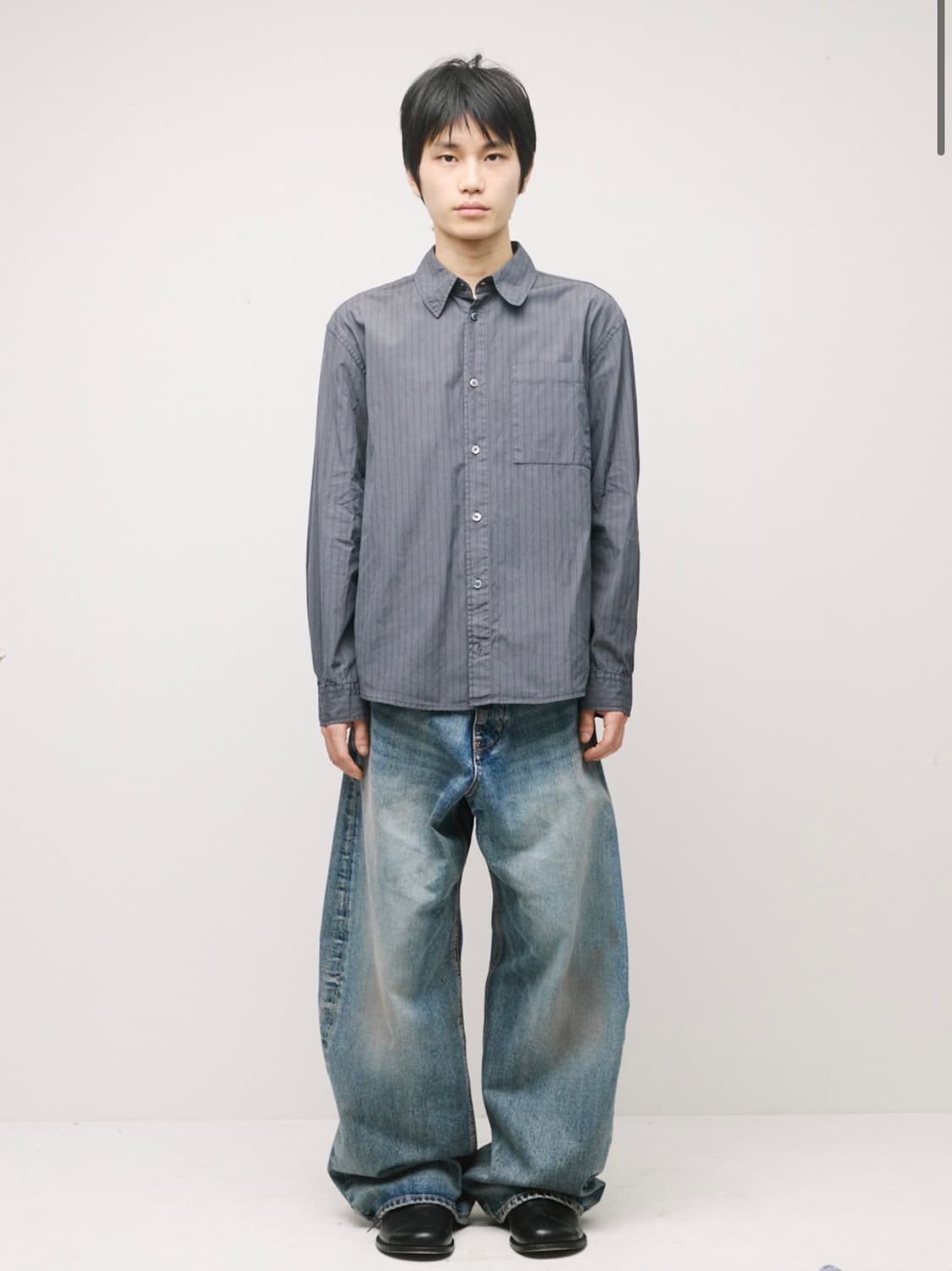 (5, XL) 해칭룸 와이드 커브진 페이디드 블루 상품이미지2