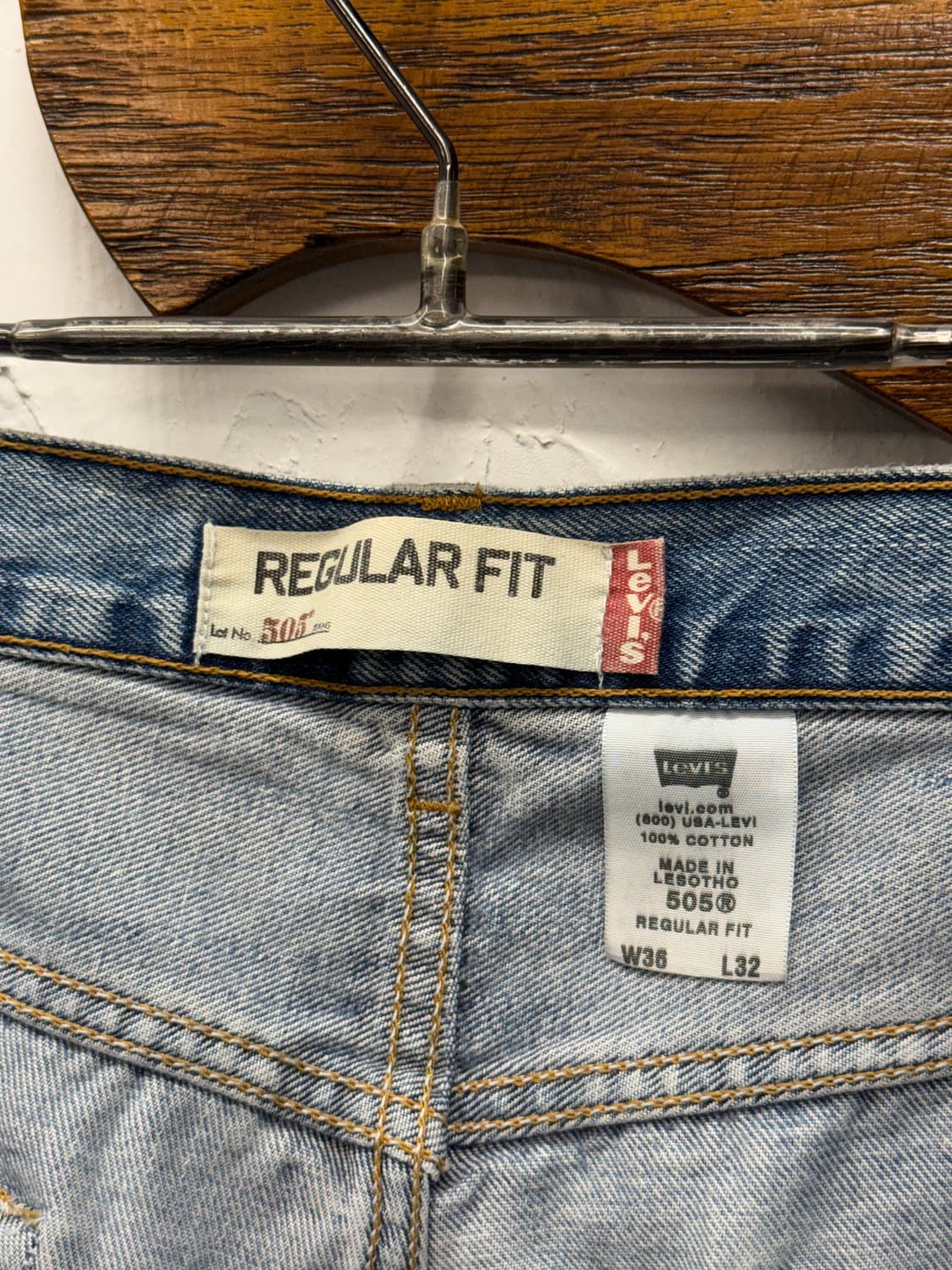 00s Levi's 505 Regular Straight Denim Pa 상품이미지7