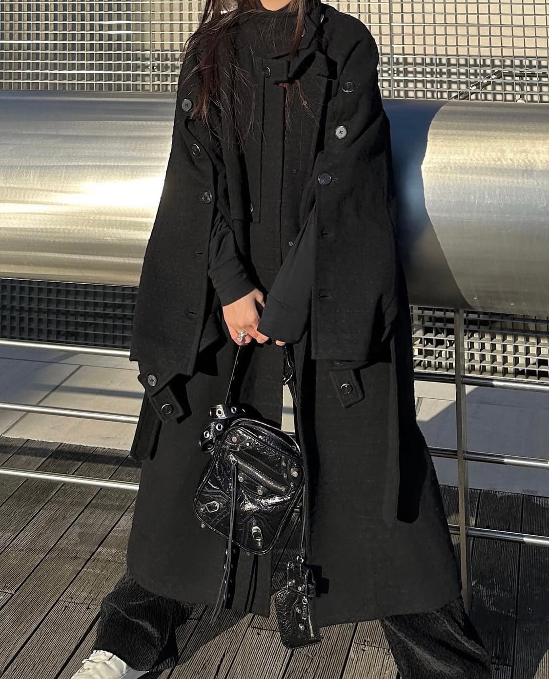 오들리워크샵 미드나잇 하이픈 트렌치 코트 상품이미지1