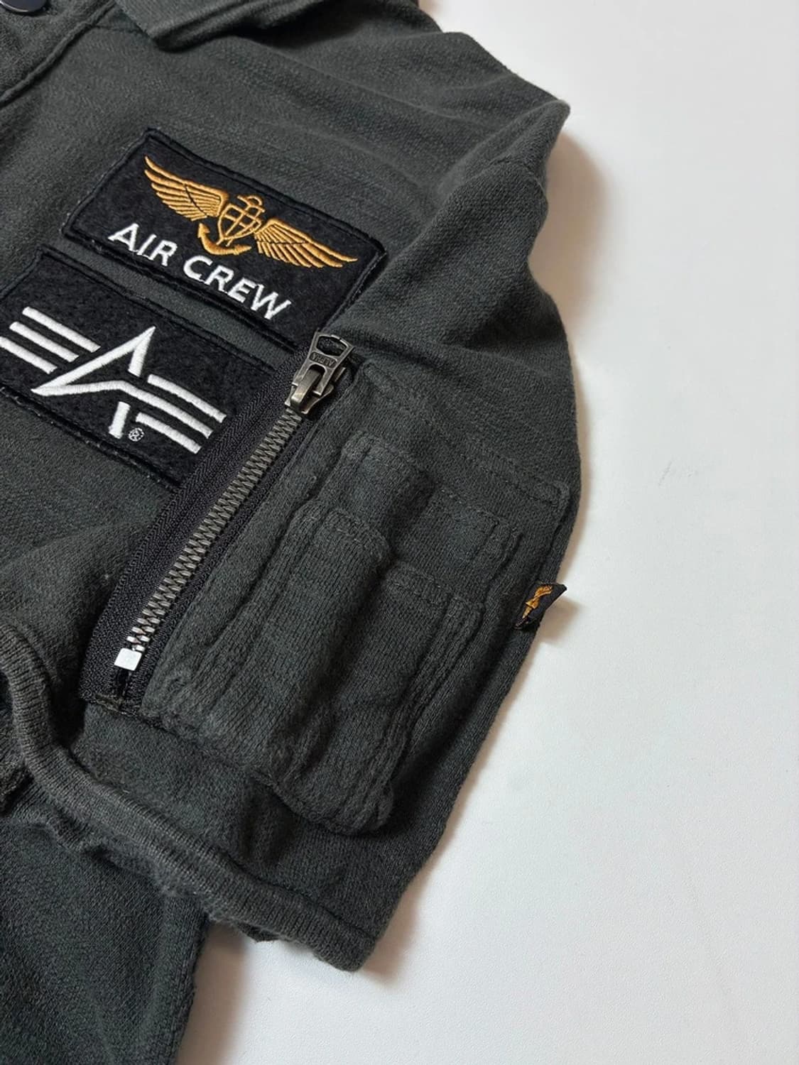 알파인더스트리 밀리터리 에어크루 와펜 반팔 카라 티셔츠 PN8889 상품이미지3