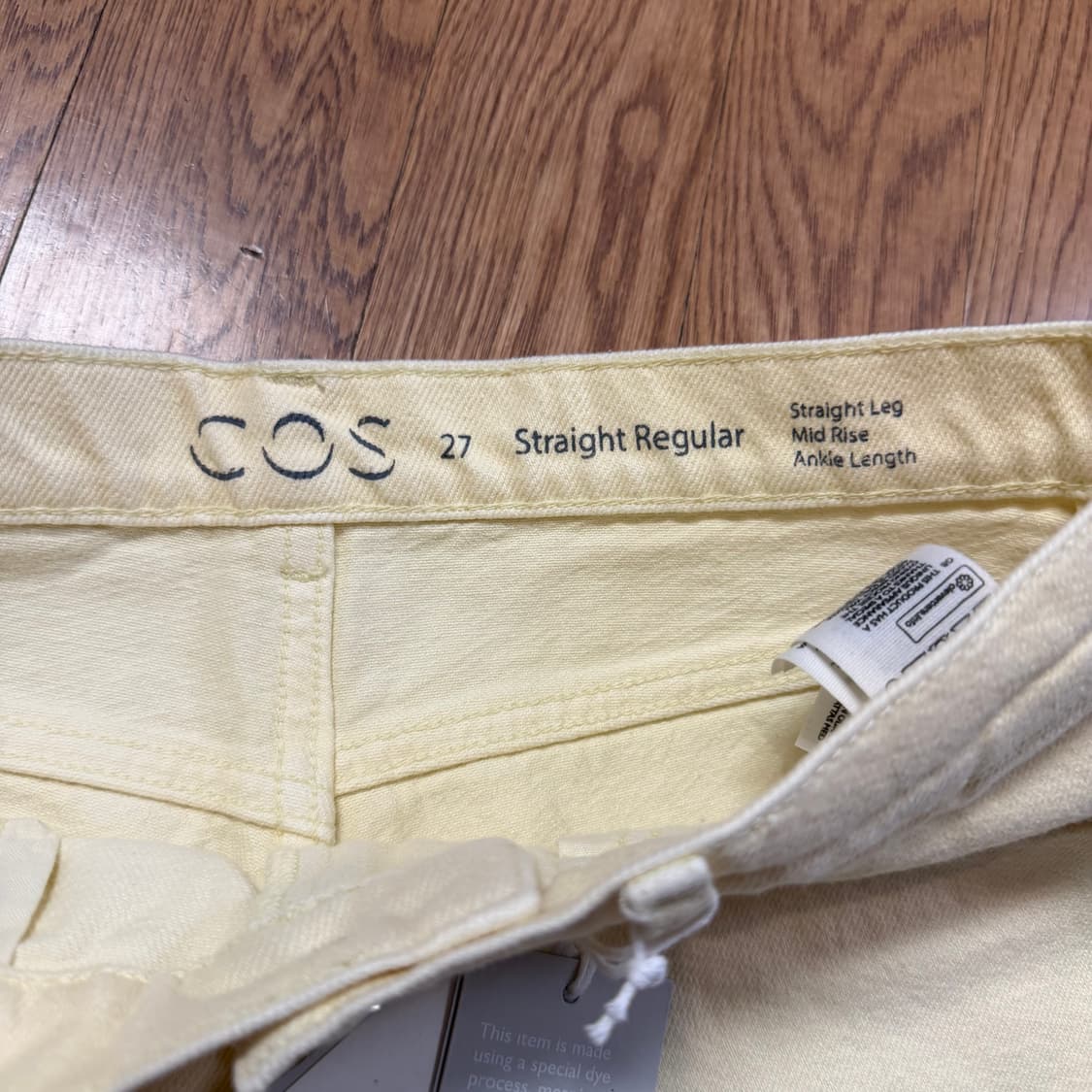COS 연노랑 데님 팬츠 상품이미지3