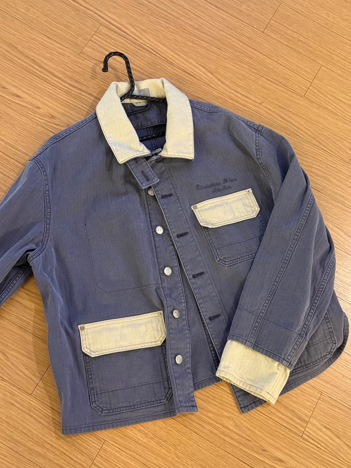 디올 Dior 블루 쉐브론 코튼 캔버스 자켓 52사이즈 상품이미지1