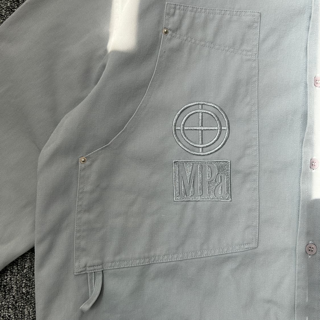 플라스틱 프러덕트 라이트 그레이 데님 긴팔 셔츠 상품이미지5