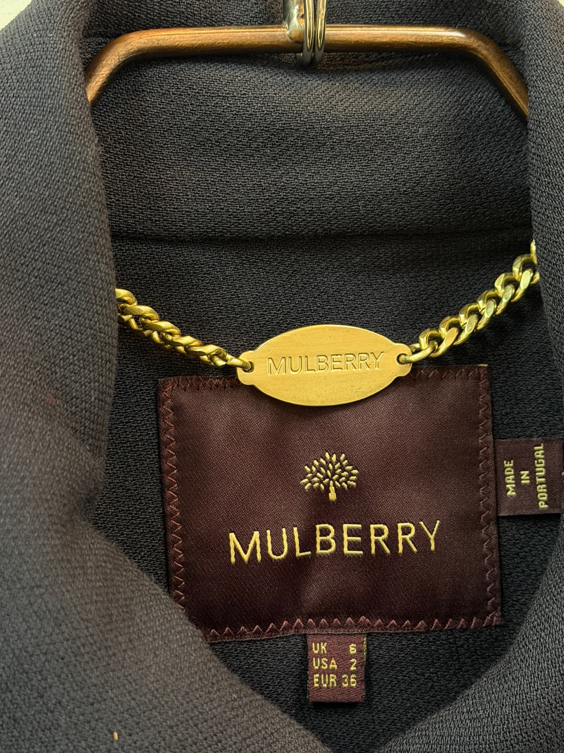 Mulberry 멀버리 버진 울 금장 코트 UK6 상품이미지2
