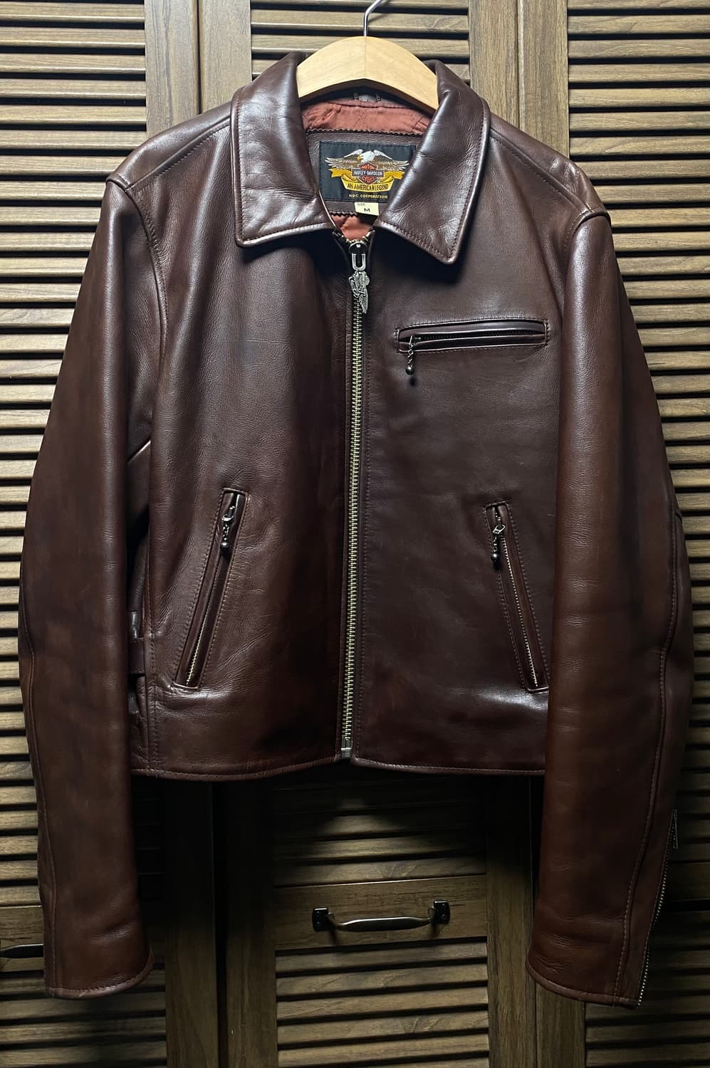 할리데이비슨 카우하이드 라이더 가죽 자켓m 아메카지 에어로레더 rrl 상품이미지1