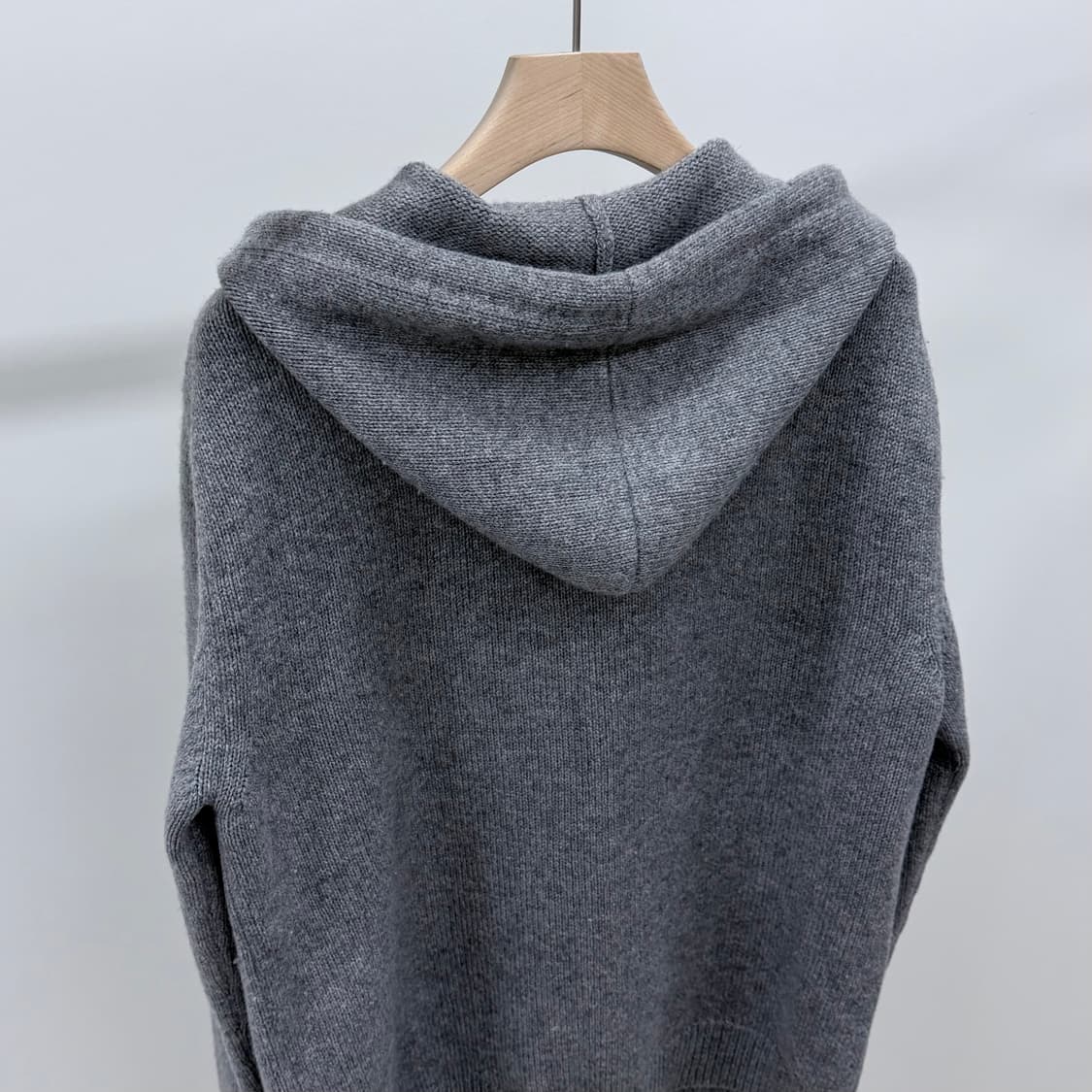 [S+급/M] 셀린느 트리오페 울 캐시미어 후드집업 그레이 상품이미지5