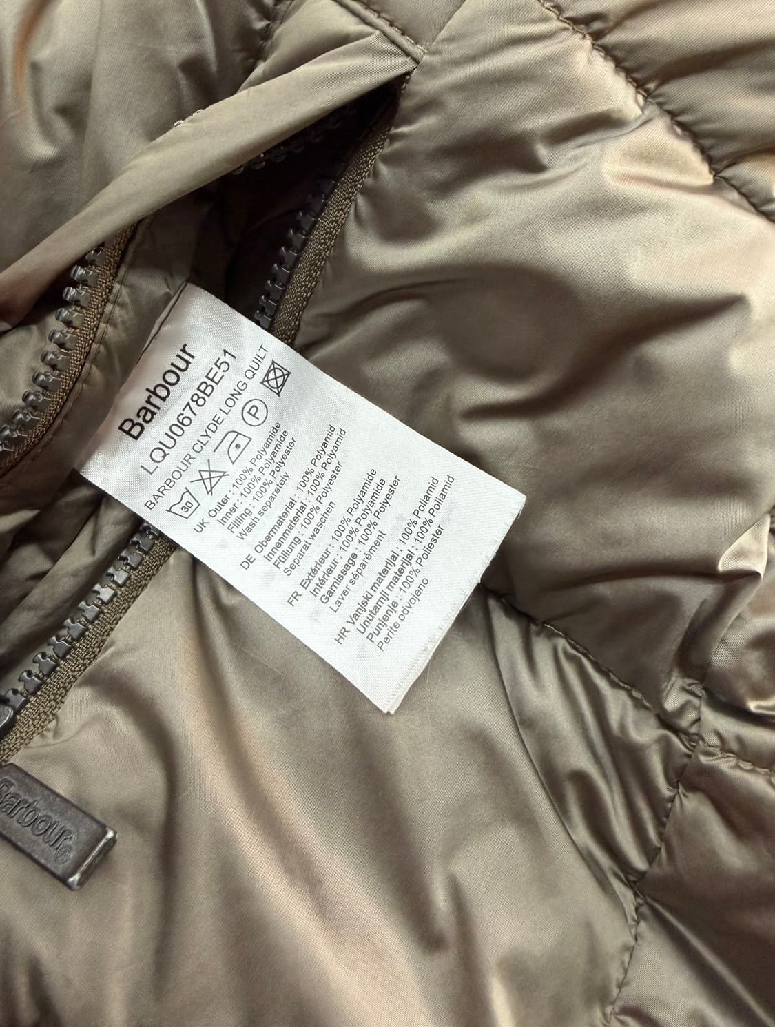 UK12/ 바버 피버다운 나일론 패딩 점퍼 상품이미지9