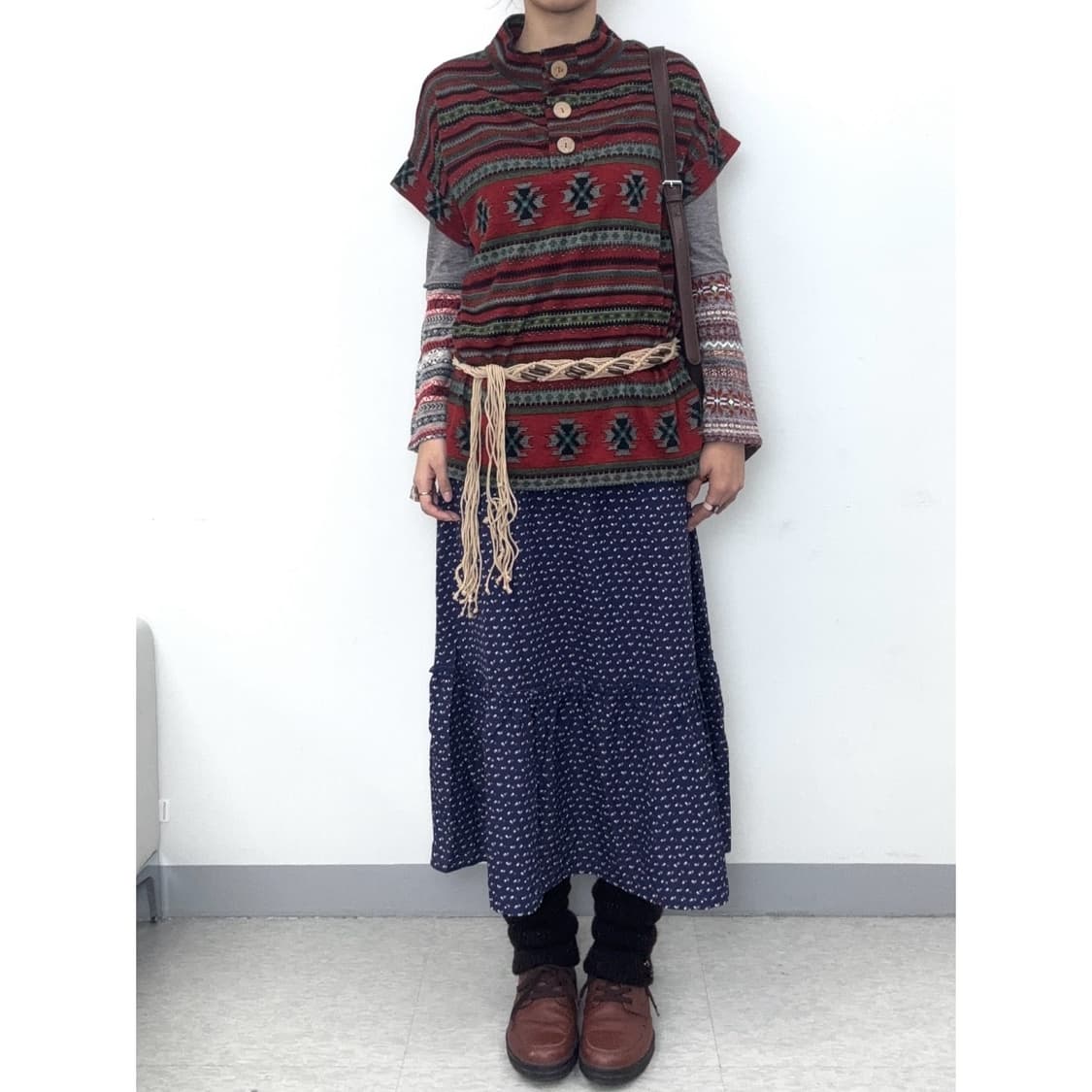 빈티지 히피 에스닉 코디 세트 상품이미지2