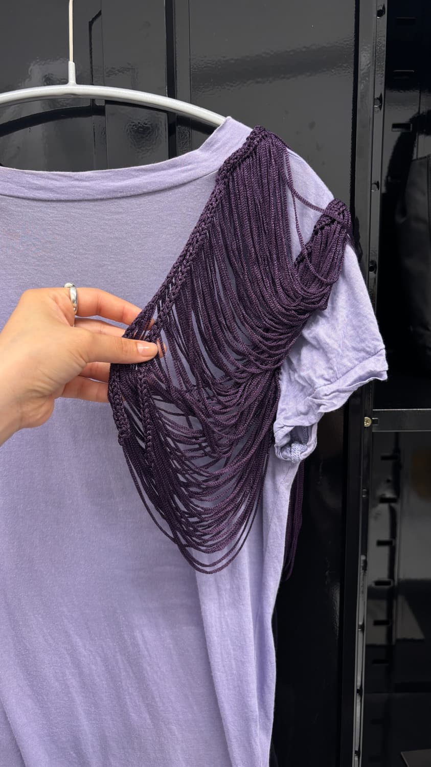 SACAI AD2009 fringe shoulder t-shirt 상품이미지5