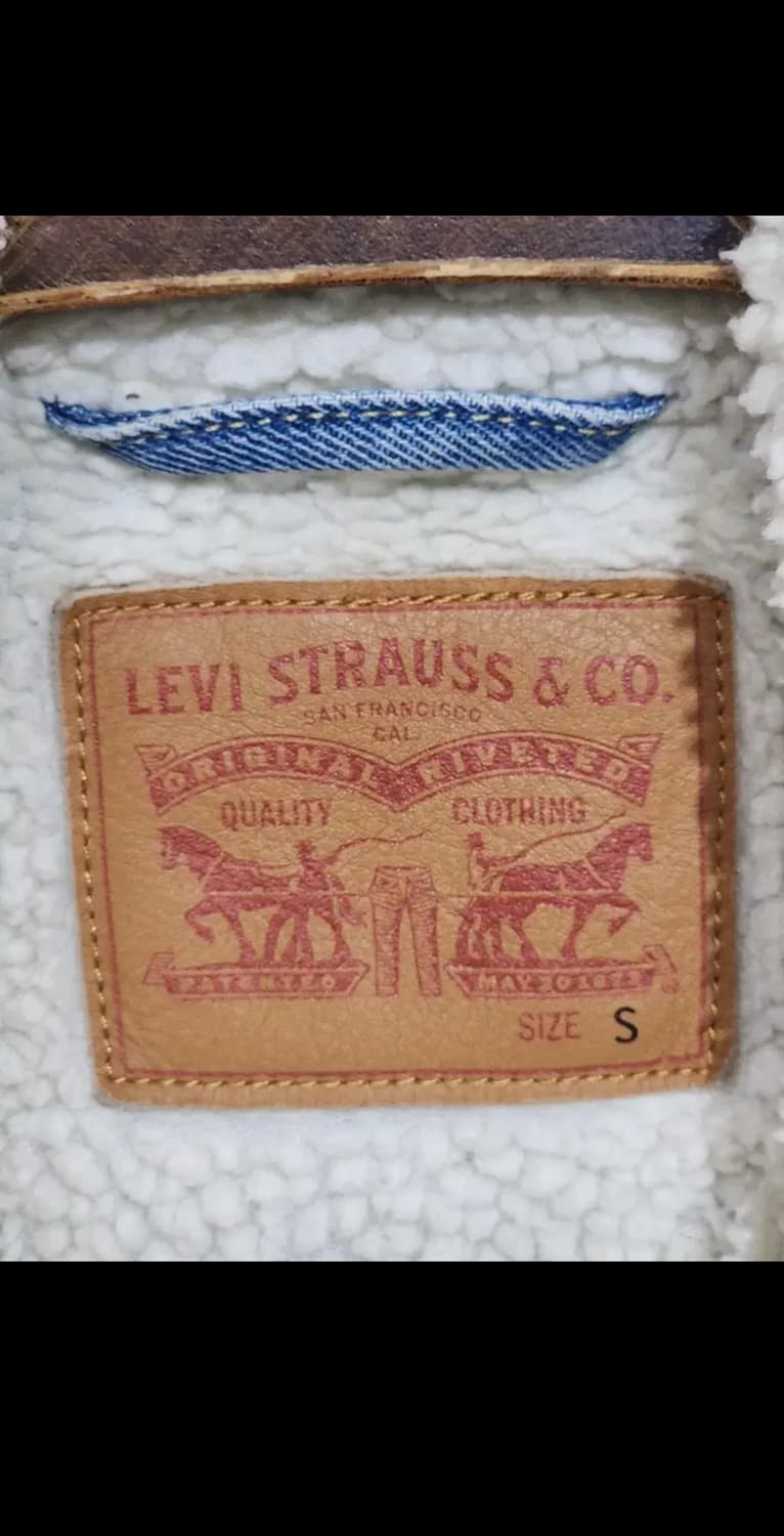 (S) 리바이스 양털 데님자켓 연청 레드탭 청자켓  상품이미지3