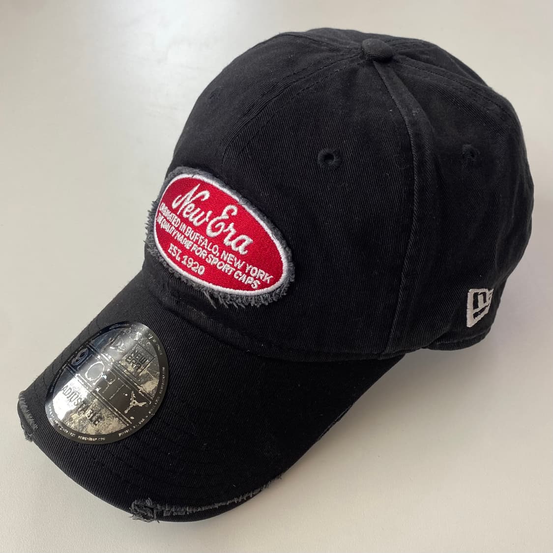 뉴에라 9FORTY 오벌 패치 데미지 언스트럭쳐 볼캡 - 블랙 상품이미지1