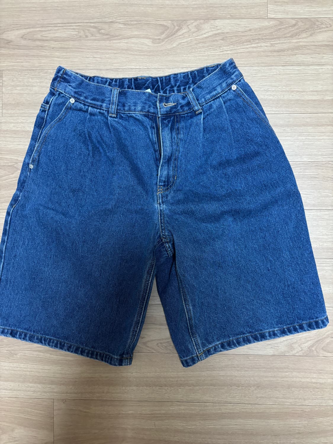 데님반바지 블루 m사이즈 상품이미지1