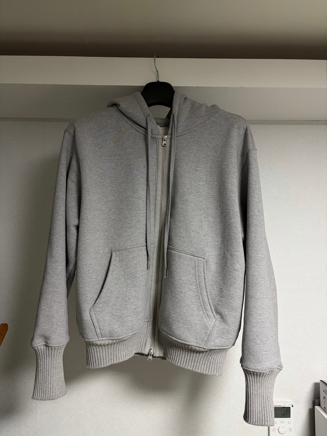 밸리에 유틸리티 후디 집업 - 멜란지 그레이 상품이미지1