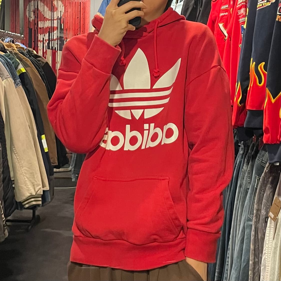 [IM] adidas 아디다스 레드 빅로고 후드 상품이미지5