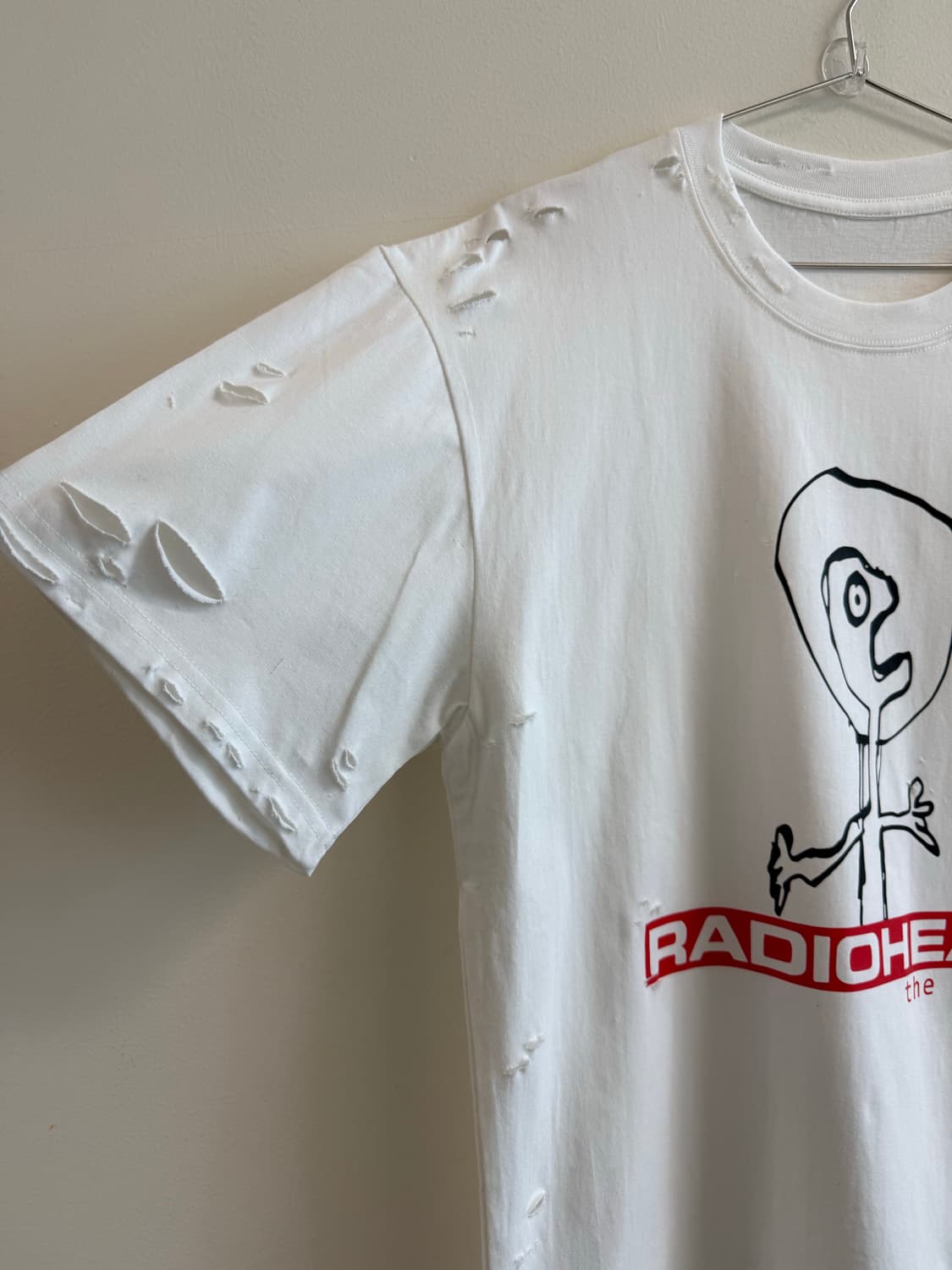 빈티지 라디오헤드 디스트로이드 데미지 반팔 티셔츠  상품이미지5