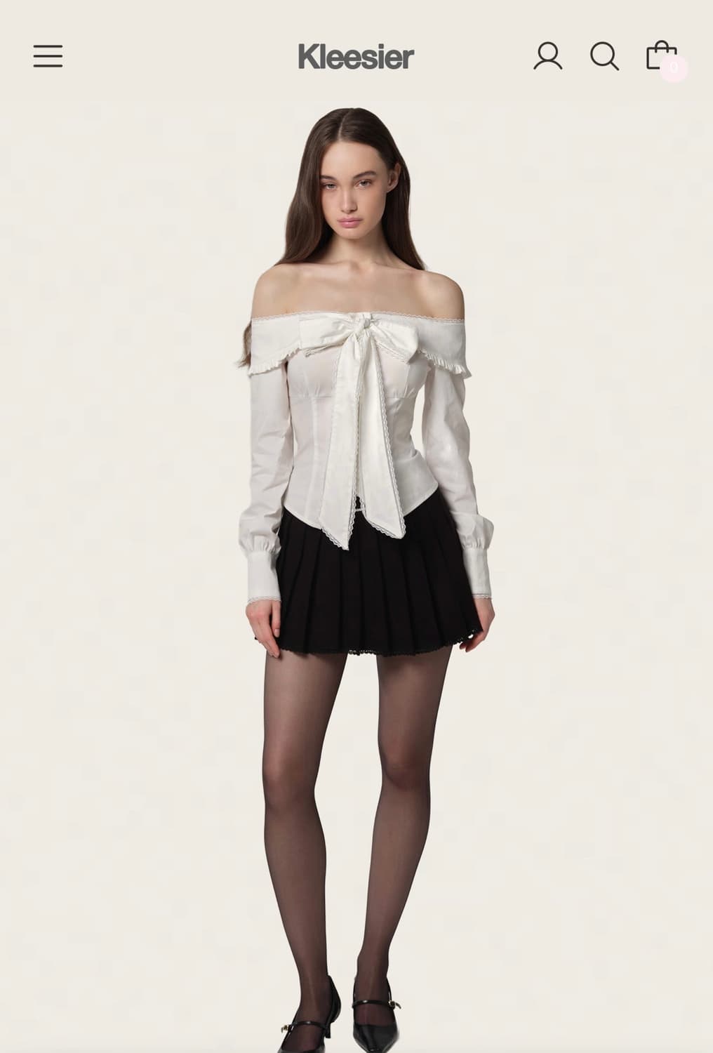 클리시어 비러브드 리본 블라우스 Beloved ribbon blouse 상품이미지1