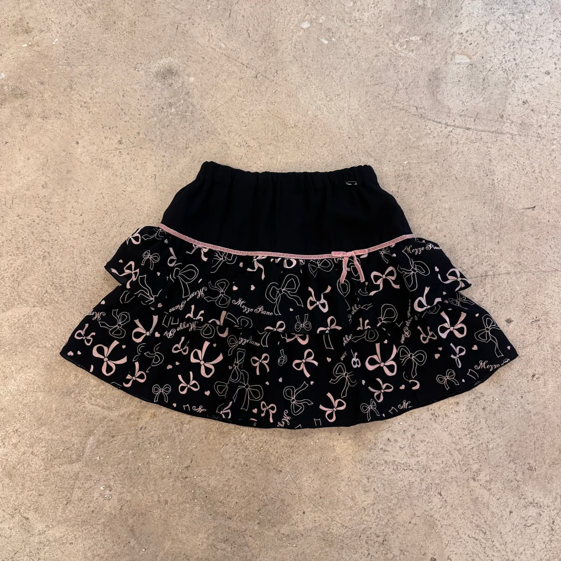 MEZZO PIANO 리본 프린팅 스커트 상품이미지1