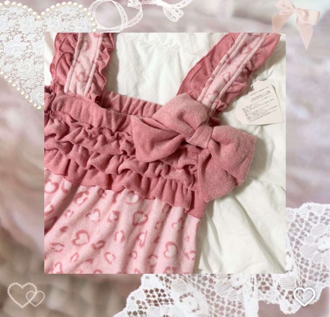 호피 슈가돌st 리즈리사깔 핑크 갸루 룸웨어 상품이미지1