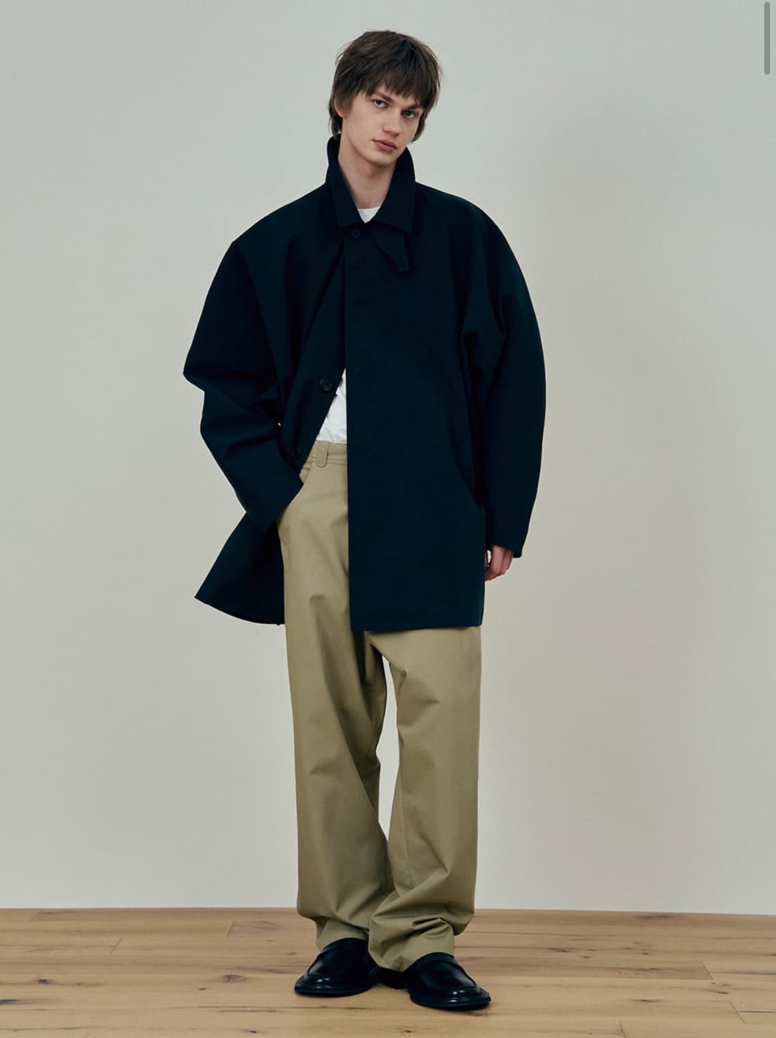 STU 돌먼 하프코트 네이비 L  상품이미지3