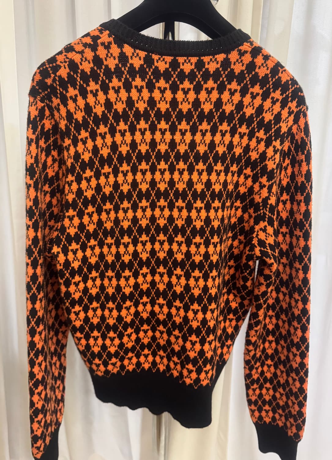 AMI 아미 아가일 니트 (블랙/오렌지) 상품이미지2