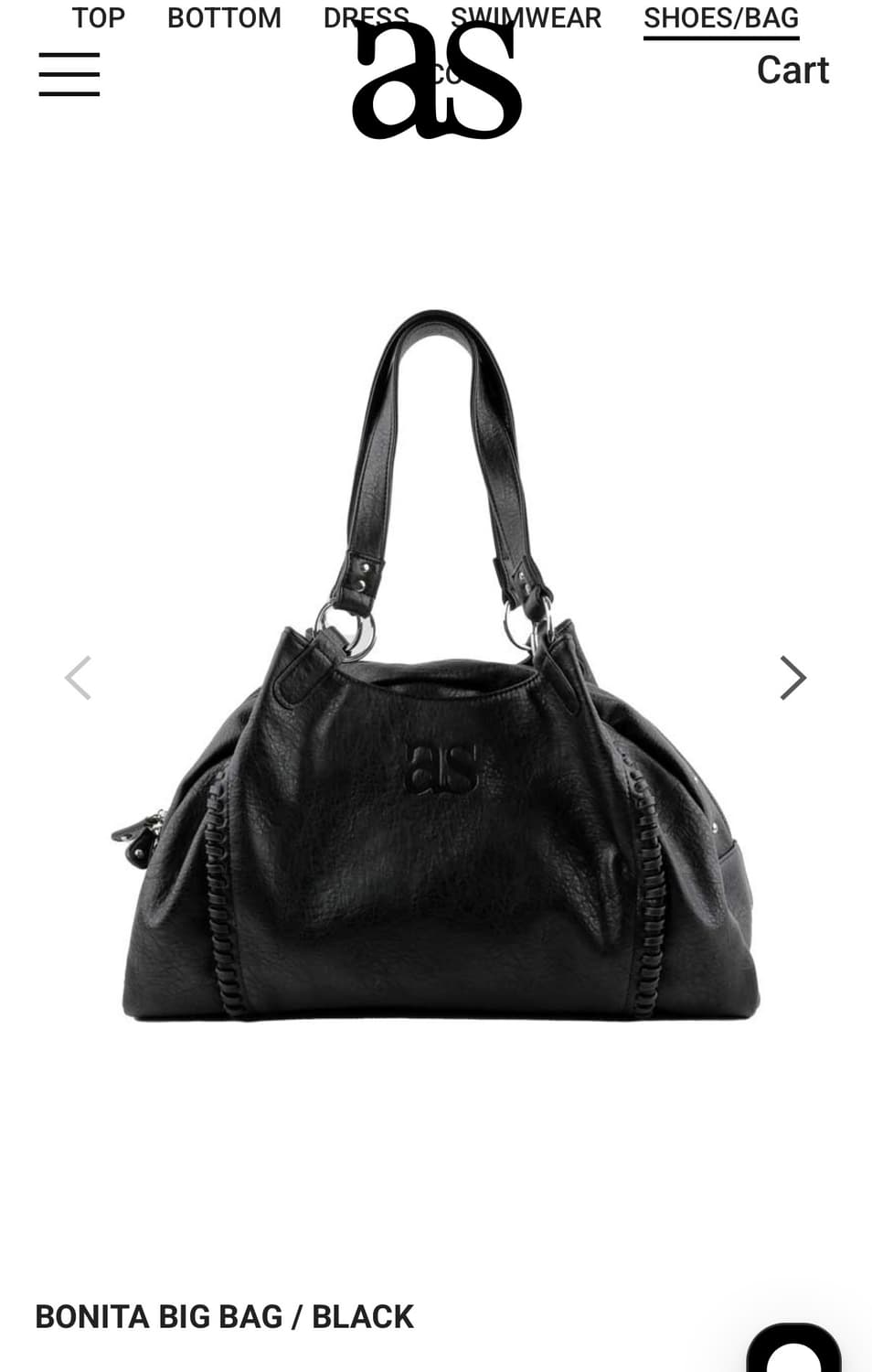 애즈온 보니타 빅백 블랙 상품이미지1