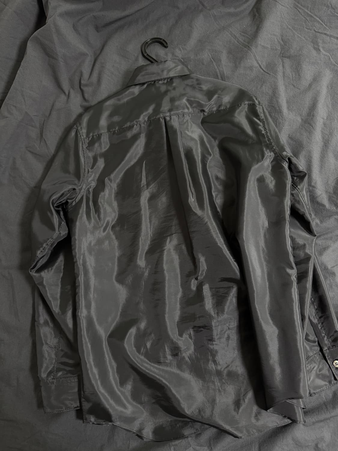 꼼데가르송 메인라인 24FW 세틴 셔츠 (블랙, M) 상품이미지2