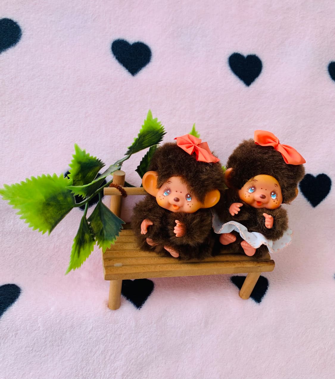 🎀희귀 레트로 몬치치 커플 & 벤치 세트 상품이미지1