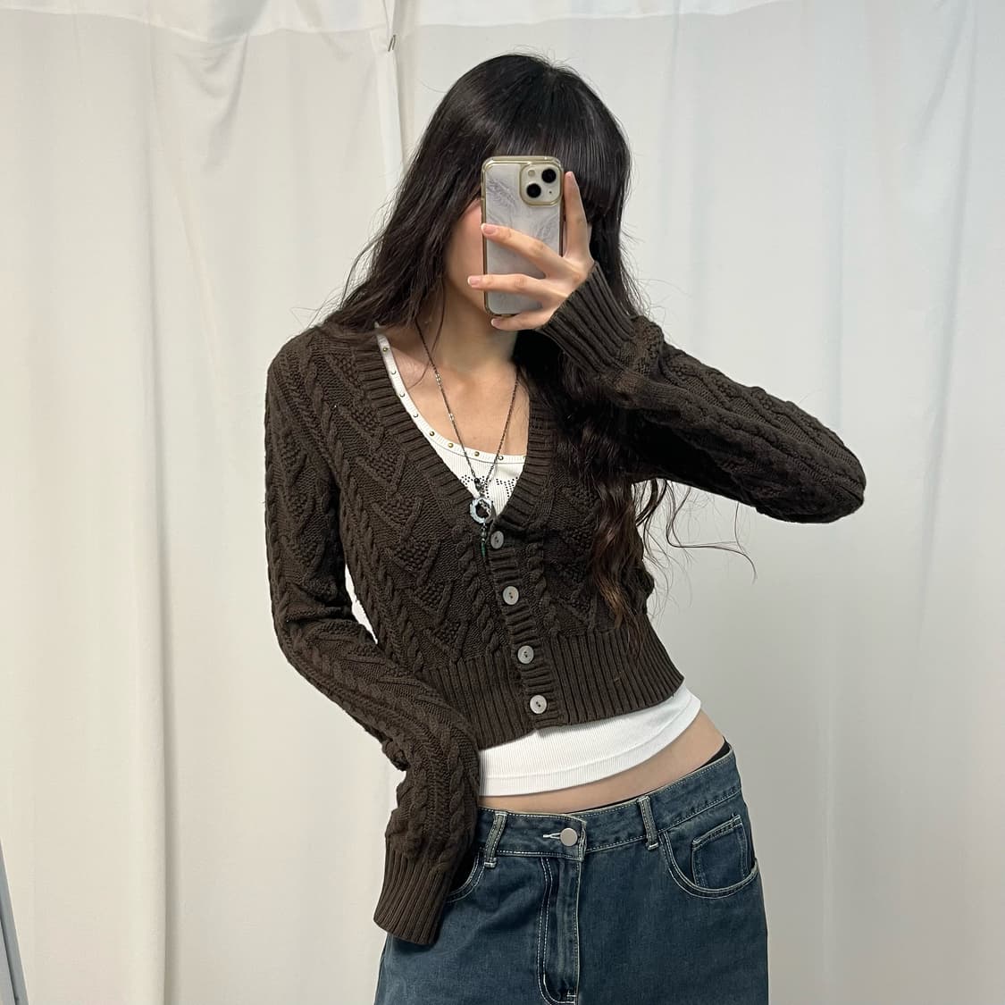 Polo Jeans brown knit cardigan 상품이미지2