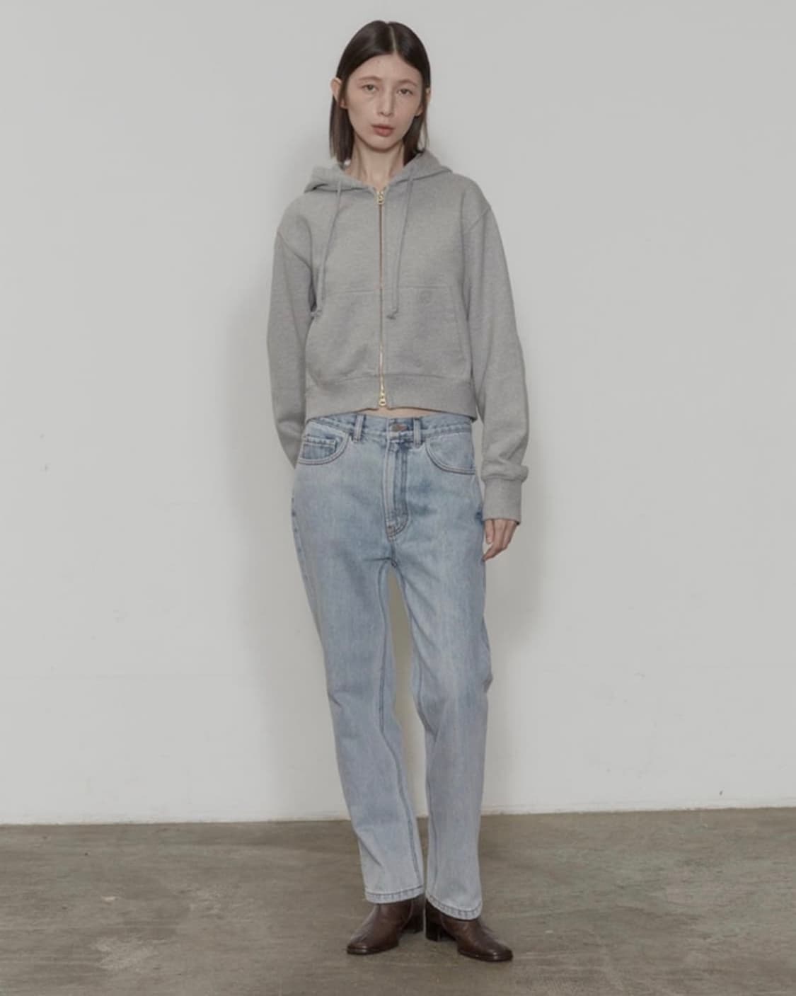 오어 ORE COTTON Cropped Hoodie Jumper 상품이미지2