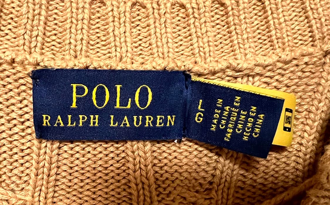 POLO 폴로 여자 꽈배기니트 케이블 반팔 라운드넥 캐주얼 M 95 66 상품이미지3