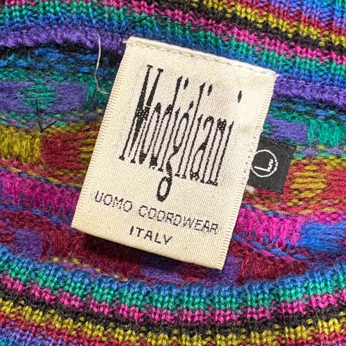 MODIGLIANI 모딜리아니 퍼플 멀티컬러 에스닉 패턴 울100 라운드 상품이미지2